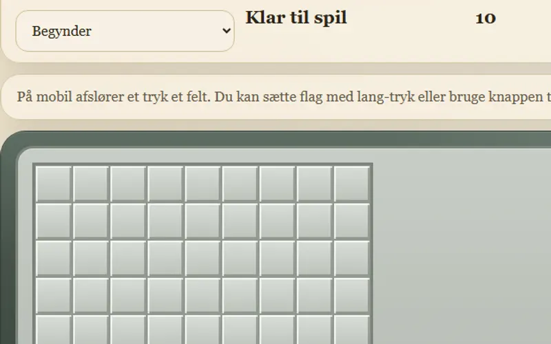 Klassisk minestryger med flag og timer